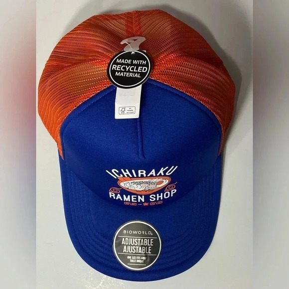 Naruto - Shippuden Collection - Ichiraku Ramen Shop Hat - Blue & Orange - OSFM - Picture 3 of 11